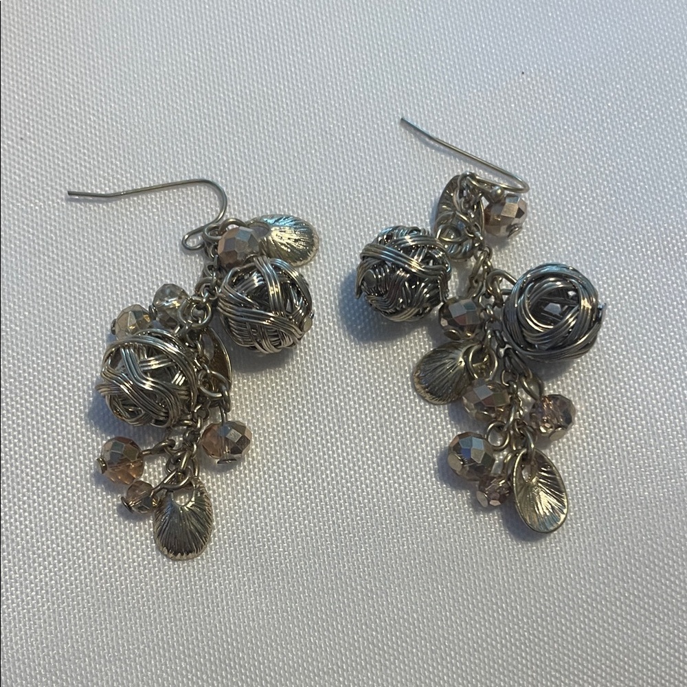 Elegant Silver Dangle Earrings Vera Wang